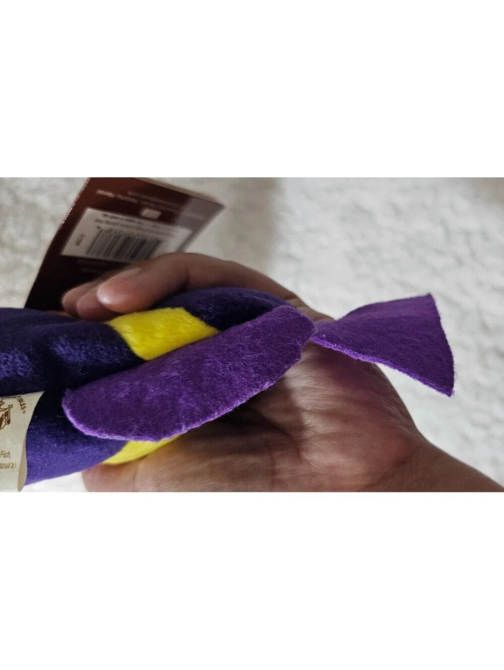 New 1998 Hawaiian Collectibles Humu Patchwork Fish Plush Passport Tag 9